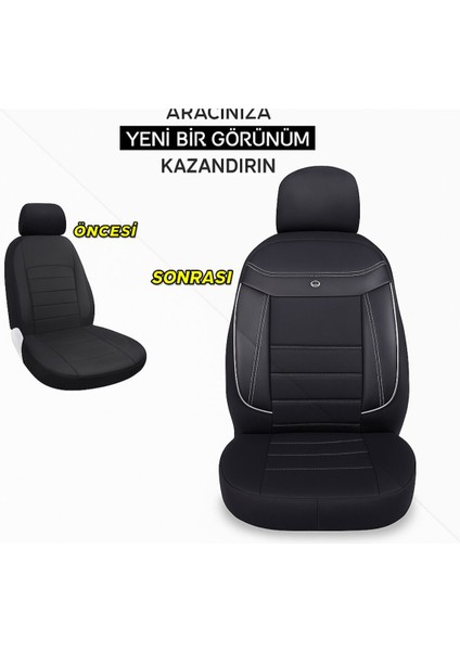 Mitsubishi L-200 Pickup 1997 Aracınıza Uyum Sağlayan Oto Koltuk Kılıfı Tam Takım - Venüs Beyaz modelleri