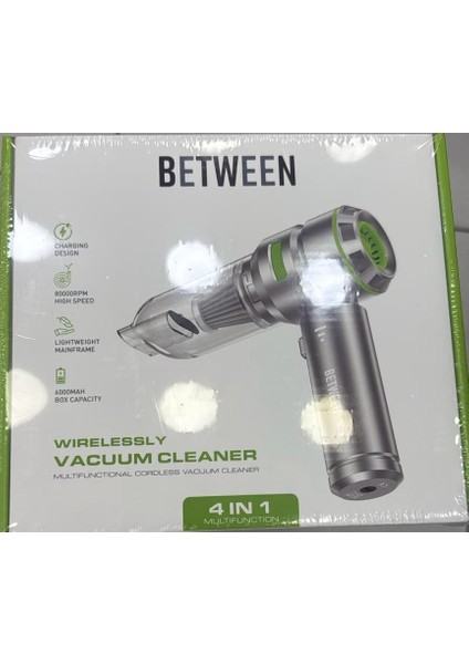 16.000W Güçlü Portatif Kablosuz Mini Araç Süpürgesi