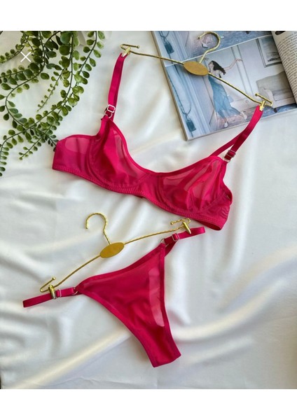 Kadın Pembe/fuşya Tül Iç Çamaşır Takımı fiyatları