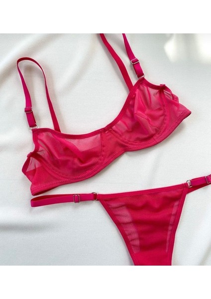 Kadın Pembe/fuşya Tül Iç Çamaşır Takımı fırsatları