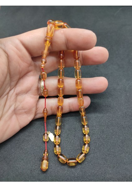 Başka Yerde Yok!!! Furkan Gül Usta Eseri Halkalı Imame El Boy Sıkma Kehribar Sertifikalı 8341