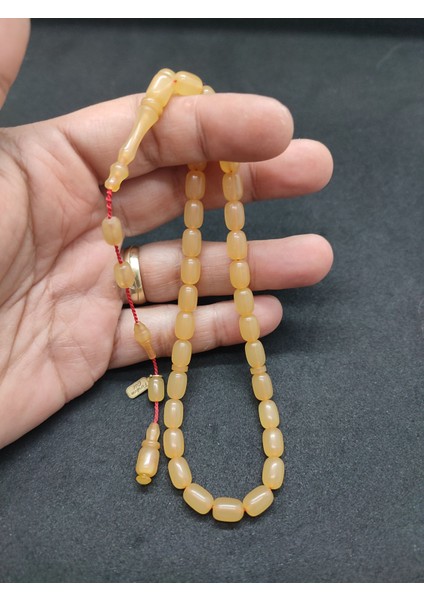 Başka Yerde Yok!!! Furkan Gül Usta Eseri Halkalı Imame El Boy Sıkma Kehribar Sertifikalı 8342