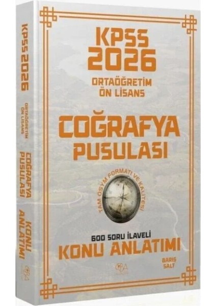 Cba Yayınları 2026 Kpss Lise Ortaöğretim Ön Lisans Coğrafya Pusulası Konu Anlatımı