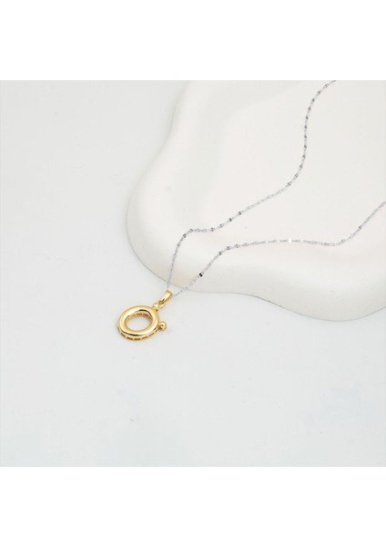 Balon Formlu Ö Harfi Kolye Ucu 14 Ayar modelleri