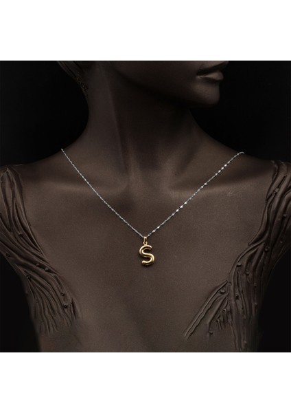 S Balon Harf 14 Ayar Altın Kolye Ucu fiyatları