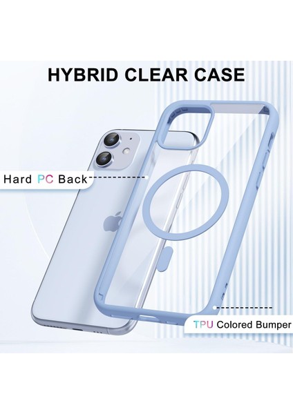 iPhone 11 Uyumlu Kenarları Renkli Şeffaf Magsafe Kılıf modelleri