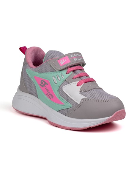 Kız Çocuk Buz Yeşili Cırtlı Bağcıklı Sneaker Günlük Rahat Spor Ayakkabı modelleri