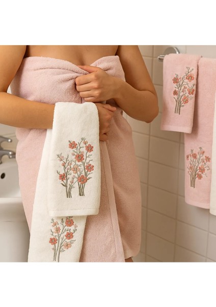 3D Nakışlı %100 Pamuklu 6 Parça Hamam Havlusu fiyatları