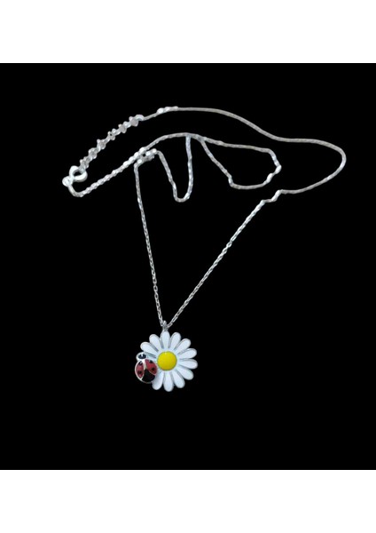 Gümüş Uğur Böceği Papatya Şans Kolyesi indirimleri