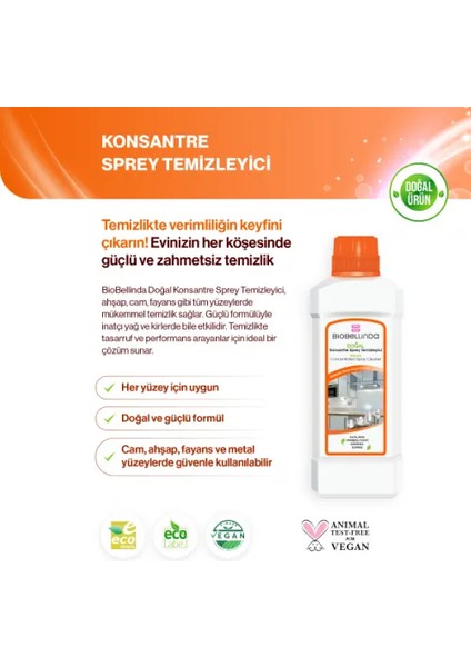 Doğal Konsantre Sprey Temizleyici 750 ml fiyatları