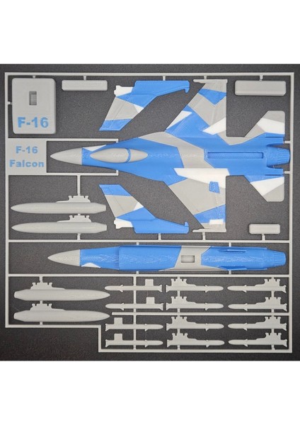 F-16 Uçak Kit Kart Maket modelleri