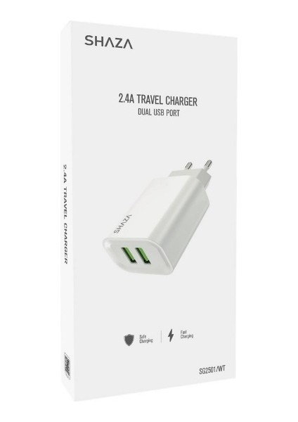 Shaza 2.4A Seyahat Şarj Adaptörü fiyatları