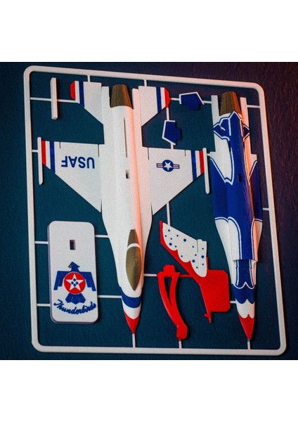 F-16 Uçak Kit Kart Maket (Beyaz( fiyatları