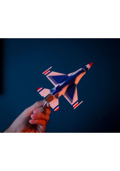 F-16 Uçak Kit Kart Maket (Beyaz( indirimleri