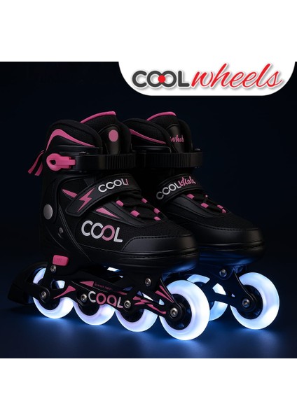 Cool Wheels Axion Extra LED Işıklı 4 Tekerlekli Ayarlanabilir Paten – Abec-7 Rulmanlı, Dizilim Değiştirilebilir (38-41 Numara)
