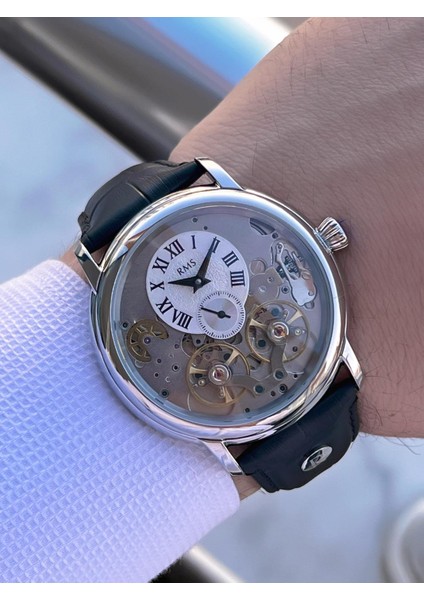 Rms Romanson Otomatik Iç Fonksiyonları Aktif Akar Saniye Kapalı Klips Erkek Kol Saati ERMS.1551.08 modelleri