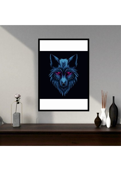Kurt Hayvan Büyük Boy Renkli Solmaz Kaliteli Baskı Çerçeve Görünümlü Mdf Tablo 70X50CM 191