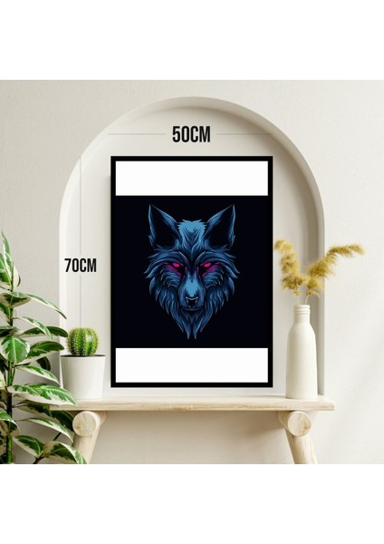 Kurt Hayvan Büyük Boy Renkli Solmaz Kaliteli Baskı Çerçeve Görünümlü Mdf Tablo 70X50CM 191 modelleri