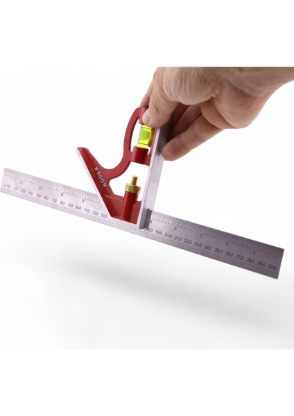 300 mm 30 cm Ayarlı Alüminyum Marangoz Gönye Metal Gövde Açılı Ölçüm Cetveli Inşaat Hassas Gönye fiyatları