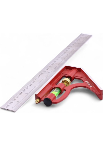 300 mm 30 cm Ayarlı Alüminyum Marangoz Gönye Metal Gövde Açılı Ölçüm Cetveli Inşaat Hassas Gönye indirimleri