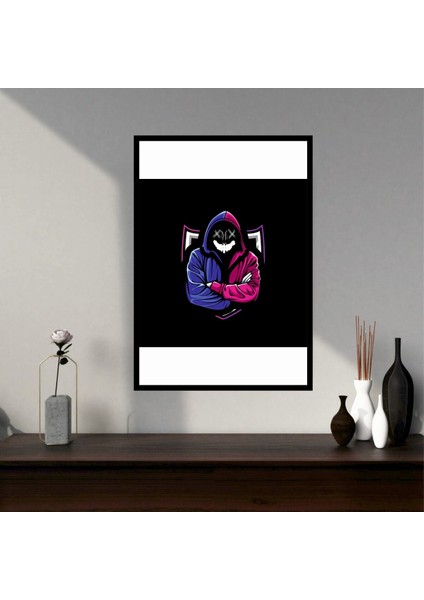 Gamer Büyük Boy Renkli Solmaz Kaliteli Baskı Çerçeve Görünümlü Mdf Tablo 70X50CM 185