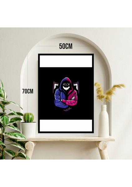Gamer Büyük Boy Renkli Solmaz Kaliteli Baskı Çerçeve Görünümlü Mdf Tablo 70X50CM 185 modelleri