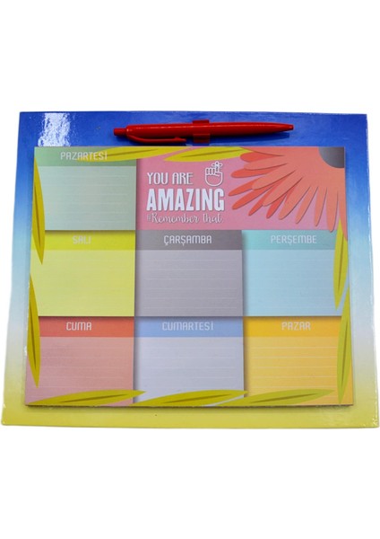 23X27 60 Yaprak Kalemli Bloknot Mousepad Haftalık Planlayıcı Amazıng (KBM-3327)