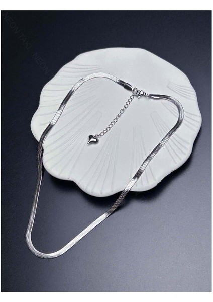 Italyan Zinciri, Paslanmaz Çelik Kolye 26, Gümüş Renk, Kısa 46cm fırsatları