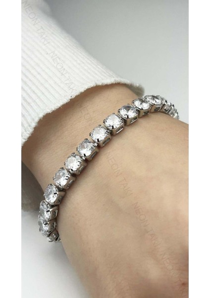 Su Yolu, Zirkon Taşlı, Zincir Bileklik 38, Gümüş Renk fiyatları