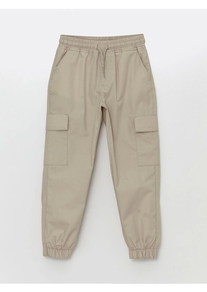 Lcw Kids Bej Beli Lastikli Erkek Çocuk Kargo Jogger Pantolon