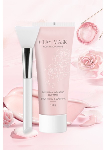 Kil Yüz Maskesi Güllü Derin Temizleme, Cilt Aydınlatma ve Nemlendirici Etki Gül Niacinamide 120G fiyatları