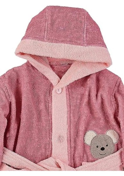 Ayı Figürlü Pamuklu Kız Çocuk Bornozu - Kapşonlu fiyatları