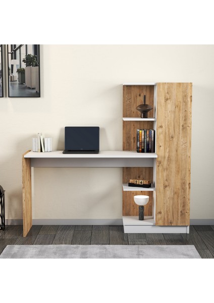 Venüs Çalışma Masası Raflı Kapaklı Çam Beyaz - CLM0503 fiyatları