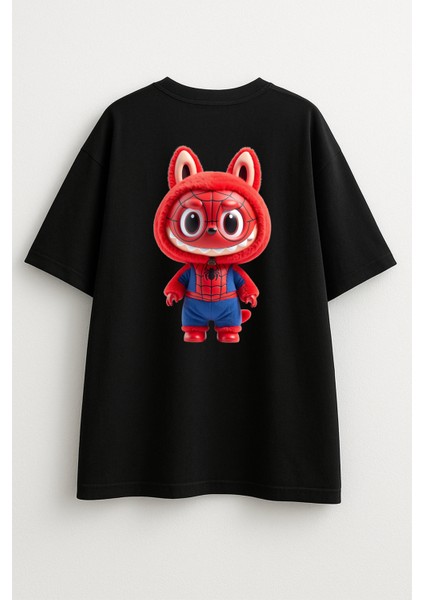 Labubu Spiderman Baskılı Oversize T-Shirt fiyatları