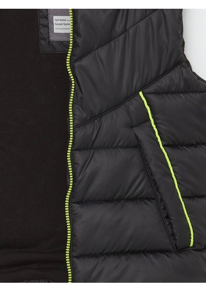 Lcw Kids Siyah Kapüşonlu Erkek Çocuk Şişme Yelek modelleri