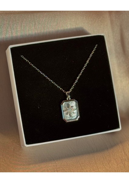 Çelik Kaplama Kutup Yıldızı Kadın Kolye