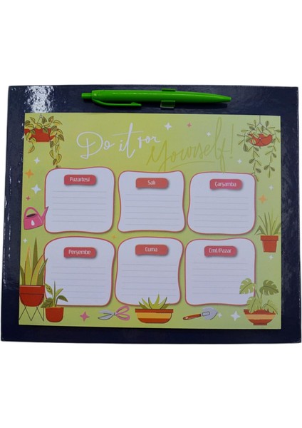 23X27 60 Yaprak Kalemli Bloknot Mousepad Haftalık Planlayıcı Do It (KBM-3327)