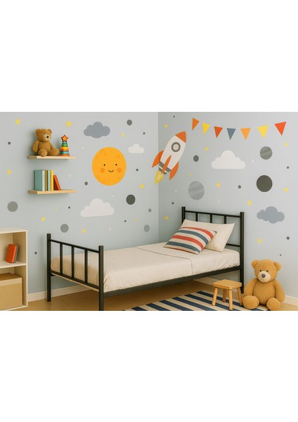 Metal Karyola, Metal Baza Tekli , Metal Karyola, Ferforje Karyola 90X190CM