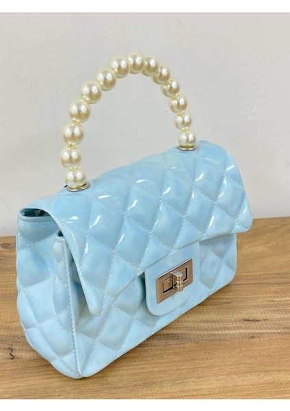 J32206 Renk: Mavi Jöle Silikon Çanta El ve Omuz Çapraz Askılı Kadın Çanta modelleri