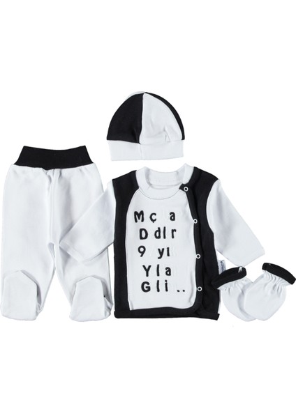 Taraftar Nakışlı Zıbın Seti Hastane Çıkışı 0-3 Ay Pamuklu