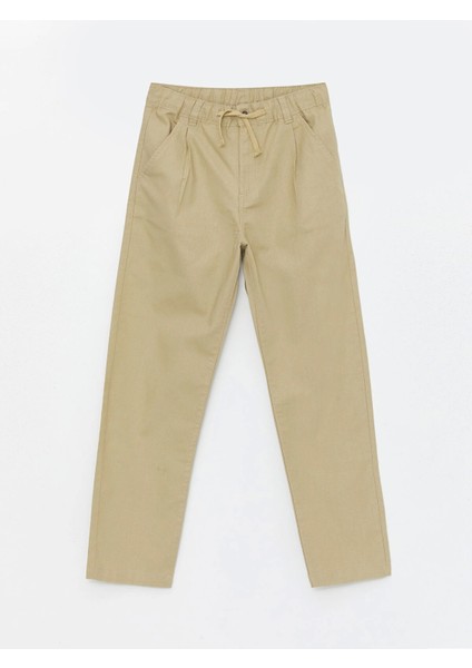Lcw Kids Haki Beli Lastikli Keten Karışımlı Erkek Çocuk Pantolon