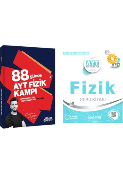 Özcan Aykın 2026 Ayt 88 Günde Fizik Kampı ve Palme Yayınları Ayt Fizik Soru Kitabı