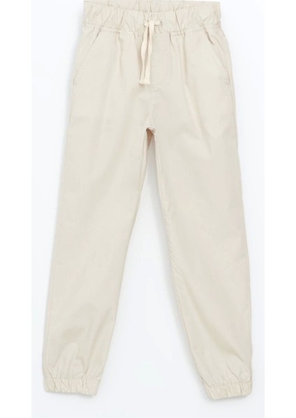 Lcw Kids Bej Beli Lastikli Erkek Çocuk Jogger Pantolon