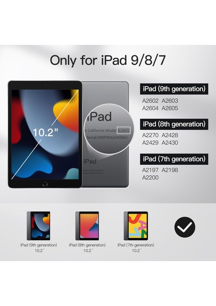 Apple Ipad 7. 8. 9. Nesil 10.2 Güçlü Manyetik Smart Kapak Devrilmez Standlı Uyku Modlu Tablet Kılıfı fiyatları