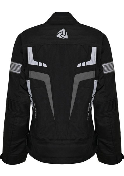 Nukrowear Stealth Pro Siyah-Gri 4 Mevsim Kadın Motosiklet Montu