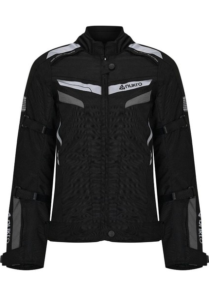 Nukrowear Stealth Pro Siyah-Gri 4 Mevsim Kadın Motosiklet Montu fiyatları