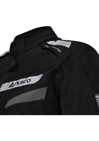Nukrowear Stealth Pro Siyah-Gri 4 Mevsim Kadın Motosiklet Montu fırsatları