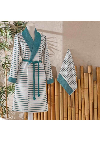 Bambu Bamboo Dreams Bornoz Seti Petrol S/m