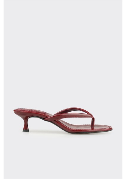 Bordo Kadın Günlük Terlik