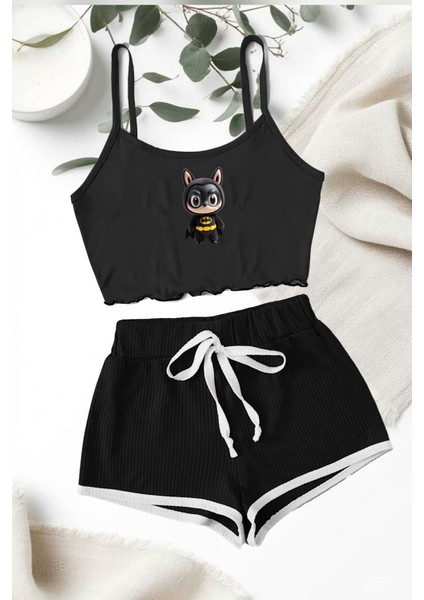 Labubu Batman Şort Takım